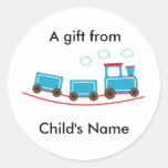 Choo Choo Train Birthday Goodie Bag Labels Round Stickers