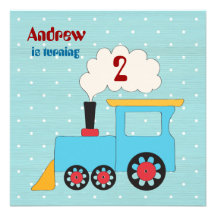 Choo Choo Train Birthday Party Invitation