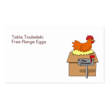 Chook House Funny Chicken on House Cartoon Business Cards