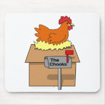 Chook House Funny Chicken on House Cartoon Mouse Mat