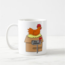 Chook House Funny Chicken on House Cartoon Coffee Mugs