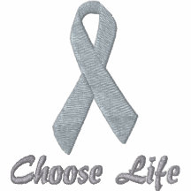Choose Life, Pro-Life Shirt, Embroidered Ribbon Polo Shirt