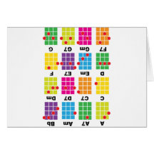 Chord Cheat Tee White Greeting Card