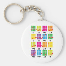 Chord Cheat Tee White Keychains
