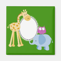 chore chart magnet - giraffe, elephant, owl!