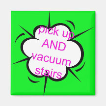 chore chart magnet - pick up and vacuum stairs