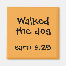 Chore Rewards for Kids Fridge Magnets