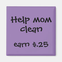 Chore Rewards for Kids Refrigerator Magnets