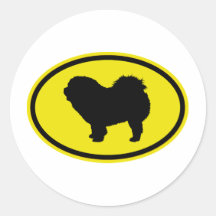 Chow Chow Rough-Coat Round Sticker