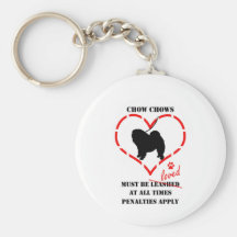 Chow Chows Must Be Loved Key Chain