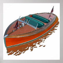 Chris-Craft Barrel Back Print