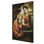 Christ and the Woman of Samaria, c.1575-80 Stretched Canvas Print