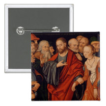 Christ and the Woman taken in Adultery Buttons