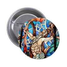 Christ on the cross pinback buttons