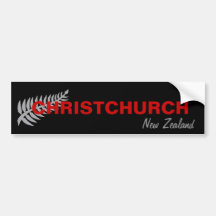 CHRISTCHURCH, NEW ZEALAND BUMPER STICKERS