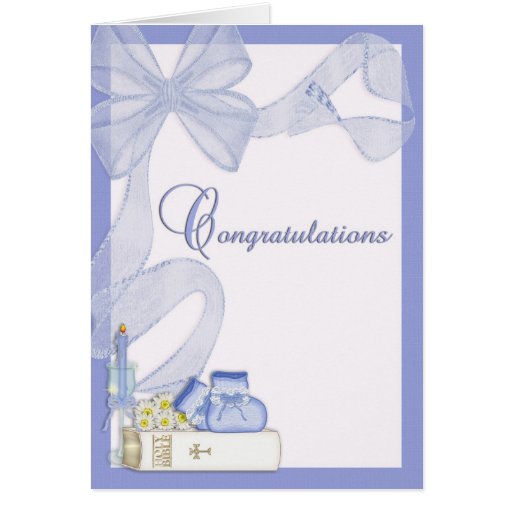 Christening Baptism Congratulations Greeting Cards