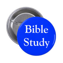 Christian Bible study button with pin clasp.