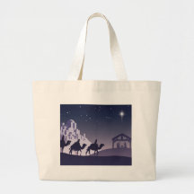 Christian Christmas Nativity Scene Canvas Bags