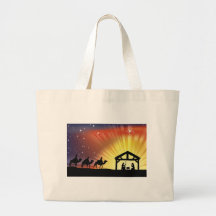 Christian Christmas Nativity Scene Tote Bag