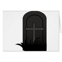 CHRISTIAN CROSS ON TOMBSTONE CARDS