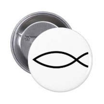 Christian Fish Button