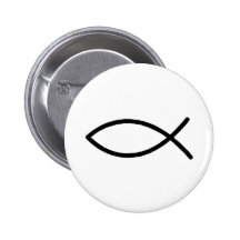 Christian Fish Pinback Button