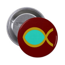 Christian Fish Symbol Buttons