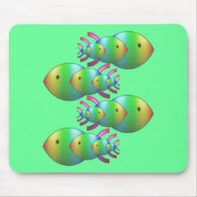 Christian Fish Symbol Families Mouse Pads