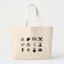 Christian icons tote bags