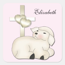Christian Lamb Cross Sticker