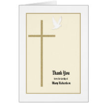 Christian Memorial Thank You Note Card