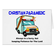 Christian Paramedic religious gift Cards