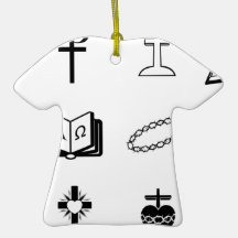 Christian religious signs and symbols christmas ornaments