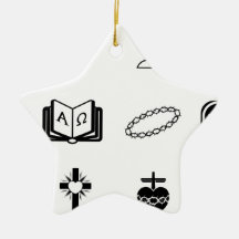 Christian religious signs and symbols ornaments