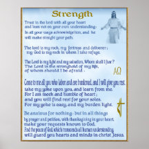 christian strengh scripture poster