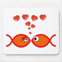 Christian Valentine Orange v2 Mouse Pad