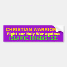 CHRISTIAN WARRIORS! BUMPER STICKERS