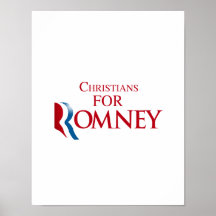 CHRISTIANS FOR ROMNEY.png Posters