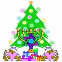 Christmas and Chanukah Together Acrylic Cut Outs