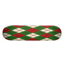 Christmas Argyle Skateboard