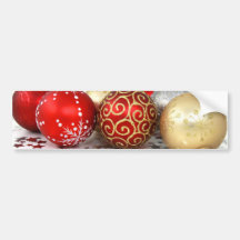 Christmas Ball Decorations Bumper Stickers