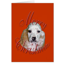 Christmas Basset Hound Card cards