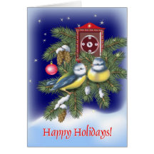 Christmas Birds Greeting Card