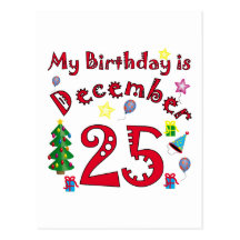 Christmas Birthday Postcard