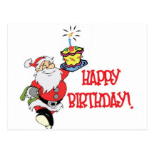Christmas Birthday Postcard