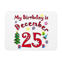 Christmas Birthday Rectangular Magnet