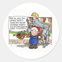 Christmas "But Sir" Cartoon No. 3 Sticker