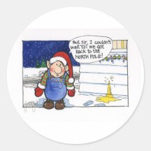 Christmas "But Sir" Cartoon No. 5 Sticker