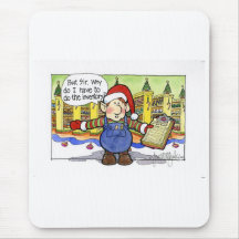 Christmas "But Sir" Cartoon No. 9 Mouse Mat