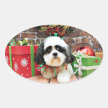 Christmas - CabichonPoo - Bandit Stickers